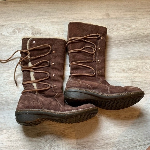 Ugg Australia Surfcat Shearling Tall Suede Boots S/N 5158, Size 8 - Picture 1 of 4